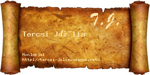 Tercsi Júlia névjegykártya