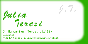 julia tercsi business card
